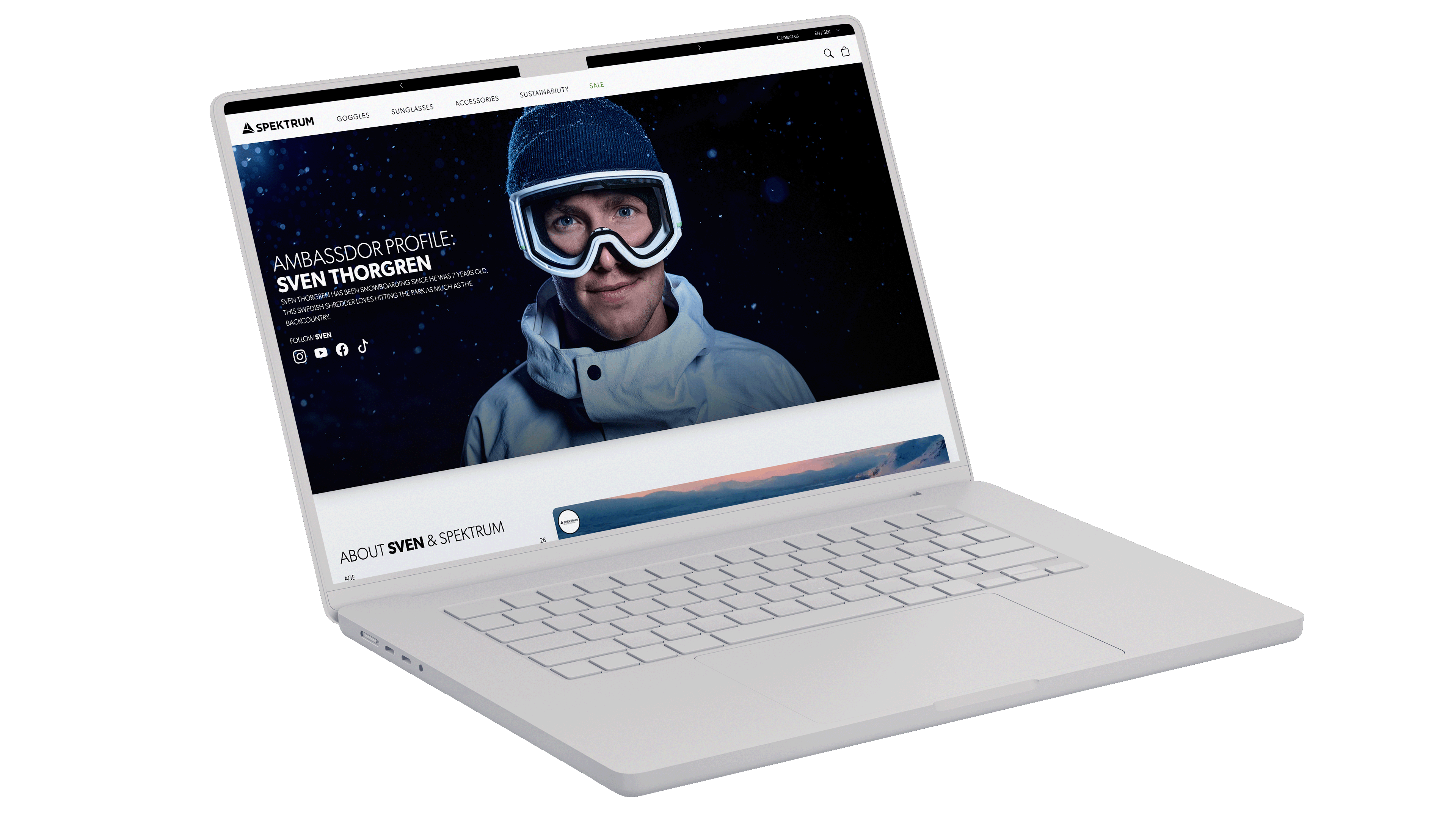 Responsive web design for Spektrum Sports